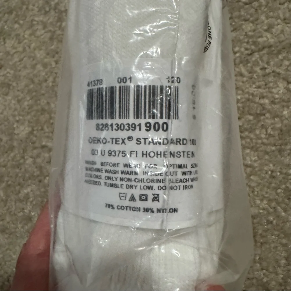 Hanna Andersson White Footed Tights Oeko-Tex Cotton Blend NWT-120cm (6-7 Year)